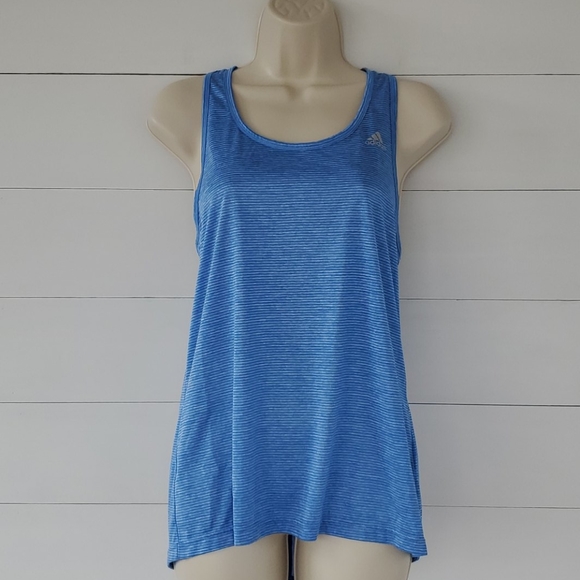 ADIDAS Blue with Blue Stripes Tank Top Size Medium